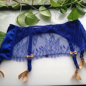 Maison Close Designer French Blue Garter Belt